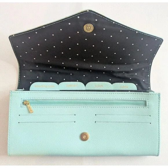 Kiki K Travel Wallet/Passport Holder/Documents Holder - Mint/Green - Picture 4 of 6